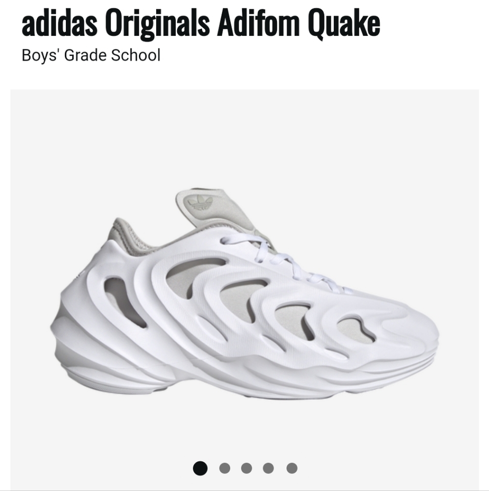 ADIDAS Originals Adifom Quake J Sneakers size  In white 24.5 Cm Chunky Foam